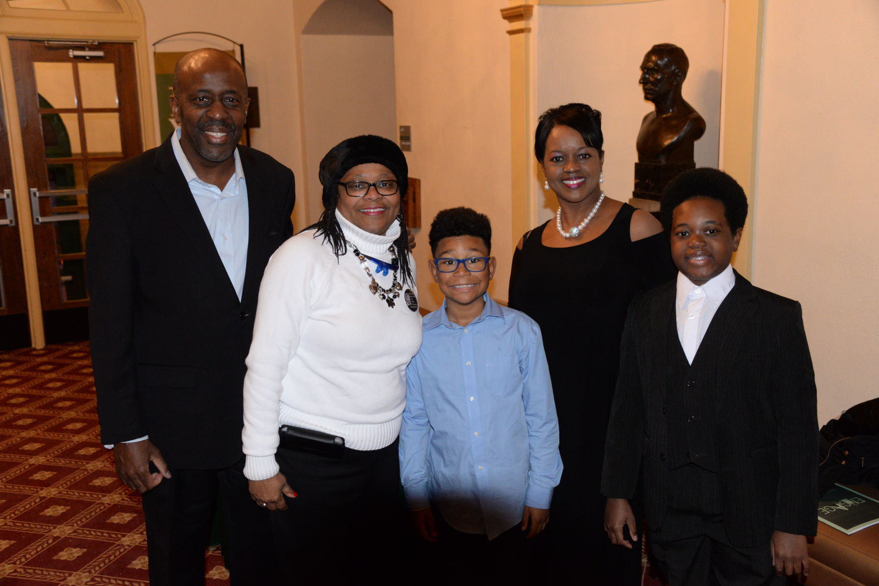 Kevin Jackson, Linda Foster, Myles Manns, Dr. Carla Campbell Jackson, Bradley Ross Jackson